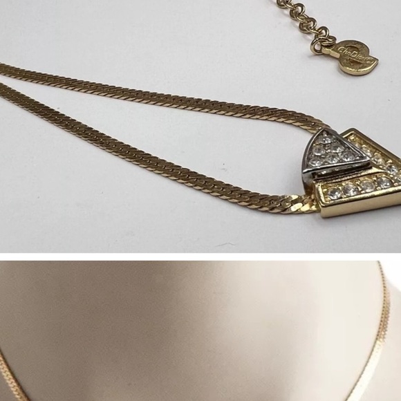 Christian Dior two tone Vintage Adjustable Necklace - Picture 10 of 12